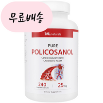 홍박스 마이라이프 내추럴스 퓨어 폴리코사놀 25 mg 240 베지캡슐 구매대행, 1개, 240개