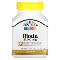 21stCentury 비오틴 10000mcg 120정, 10000 mcg