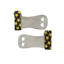 PUSH Athletic 체조 학생 핸드 그립 (빨간색 스타 스몰), Large, Yellow stars