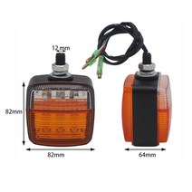 2Pcs LED 포크 리프트 빛 12V 24V 트랙터 차례 신호 오토바이 방향 표시기 앰버 화이트 트럭 트레일러 위치, 한개옵션0