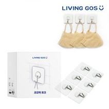 리빙고수 초강력 접착식 후크, 6개입