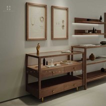 원목진열장 보석 신발 가방 고급 디피용 쇼핑몰 복고풍 부티크, 길이 1200x 폭 550x 높이 900mm
