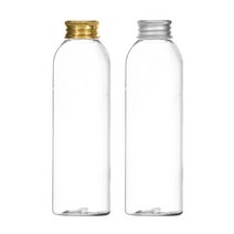 알루미늄캡 120ml 150ml 200ml 250ml 300ml 500ml 어메니티 공병, 1개, 250ml투명용기 실버캡