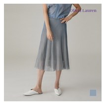 올리비아로렌 투명사 배색 니트 스커트_VOPDKXM4251