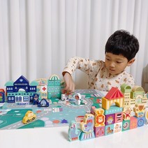 원통블럭 나무블럭 탑쌓기 서커스원형블럭 정리파우치