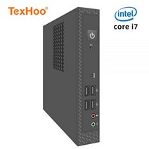TexHoo-미니 PC 컴퓨터 인텔 코어 i7 i5 프로세서 ITX 윈도우즈 10 프로 씬 클라이언트 산업 COM SSD 블루투스 와이파이 신제품, 8G RAM 256G SSD, Intel Core i7-3540M
