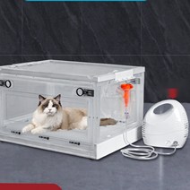 접이식 고양이 산소방 아크릴 반려동물 네블라이저방, A
