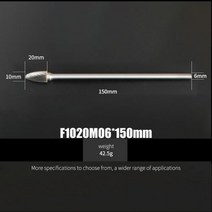 길이 150mm 텅스텐 카바이드 로터리 파일 목공 플라스틱 금속 철 알루미늄 스테인레스 스틸 밀링 커터 1, f1020-150mm