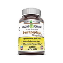 Amazing Nutrition Formulas Serrapeptase 40000 IU 어메이징 뉴트리션 어메이징 포뮬라 세라펩타아제 세라펩타제 40000 IU 캡슐 90정