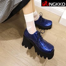 시크덩꼬 펀칭 레이스업 가보시 통굽 옥스퍼드 로퍼 DK2205