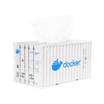한 고객님당 제품만 구매부탁드립니다 Maersk 컨테이너 티슈 박스 도커 모델 장식 CMA 보관 냅킨 거치대 데스크탑, [07] docker Tissue Box, 1개