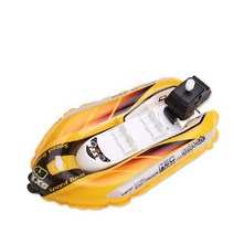 RC보트 무선 미니 RC 스피드 보트 원격 조종 선박 조명 충전 포함 전기 모델 2.4G, [02] yellow no rc