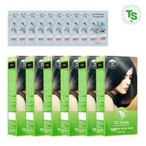 티에스 [티에스] TS 더착한염색 120gx6(튜브타입)+사은품증정(라퍼퓸트리트먼트6gx10), 7호 연한갈색, 7호 연한갈색