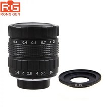 카메라렌즈 호환 mm+아랑 캐논 50mm1.8 24-70 rf 24-105 Fujian 50mm F1.4 CCTV 카메라 렌즈 + C-FX Fuji F, 01 Black_01 Fuji