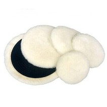 양털 광택패드 2~7인치 벨크로 자동차 폴리싱 연마, 6인치