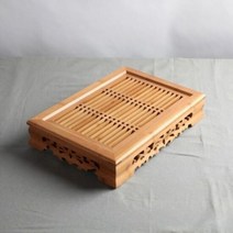 손이야기 대나무 조각 창살 찻상 차판 보이차 다기상, 단품
