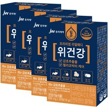 JW중외제약 리얼메디 위건강 총4박스 스페인 감초추출물 헬리코박터균 케어 위점막 보호 7중복합 비타민A 비타민C 비타민E 판토텐산 아연 셀레늄 영양제, 30정, 4박스