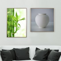 돈들어오는 현관그림 풍수지리액자 왕죽도 대나무 달항아리그림 아크릴그림액자