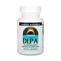 소스 네츄럴 DLPA 750mg 60정 DL 페닐알라닌 콩 종자 눈 단백질 아미노산 효능, 1개, 기본