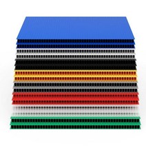 플라베니아 단프라 시트 PVC 골판지 바닥 보양재, 6T 파란색  1000X1000 5개