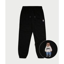 WHO.A.U 스티브 자수 조거팬츠 [블랙] WHTMD1215U 스티브 자수 조거팬츠(노기모) / WHTMD1215U