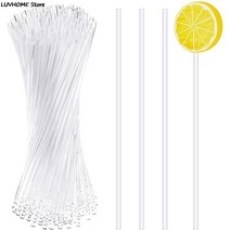 그릭요거트 만들기 꾸덕한 플레인요거트 낫또 청국장 제조기 100Pcs 케이크 롤리팝 스틱 아크릴 클리어 플, 02 M  12.7cm