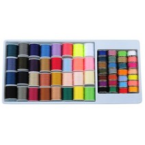 402 고품질 멀티 컬러 폴리 에스터 스레드 코일 DIY 퀼팅 바느질 및 가정용 재봉틀 32 스풀 + 28 와이어, 01 FR001-A
