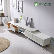 블론디 대리석 드레스 거실장(화이트)