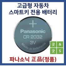 파나소닉 굿앤굿스 자동차 스마트키용 베터리 건전지 CR2032 로디우스, 1개, 1개입