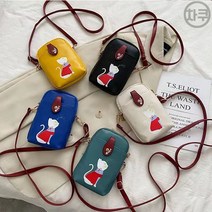 고양이디자인 크로스백 미니 휴대폰 가방 폰지갑