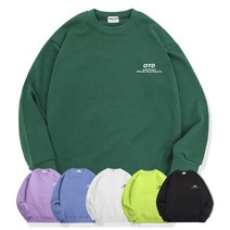 오티디 오버핏 봄가을 남녀공용 면 100% 쭈리 오티디맨투맨 맨투맨