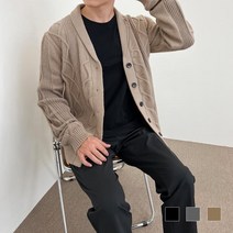 HB_제미니 남자 꽈배기 니트 스웨터 가디건 SD-221002 남성 카디건 자켓