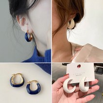 프랑스 복고풍 크릭 블루 드롭 오일 링 귀걸이 2022 새로운 고급 틈새 시장 봄과 여름 틈새 귀걸이 여성