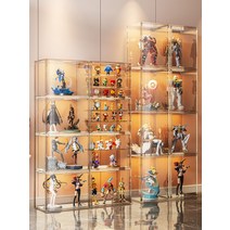 아크릴 투명 전시 진열 상자 위스키 베어브릭 레고 건담 피규어 진열장 수납 전시, 3팩 - 투명