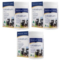 호주 네추럴라이프 Natural life 초유 Colostrum 45lgG 씹어먹는 200정, 3개 세트, 3개