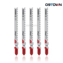 보쉬 T 102 H 플라스틱용 직쏘날 5P PVC PA PS 3-30mm 2608667446, 5개