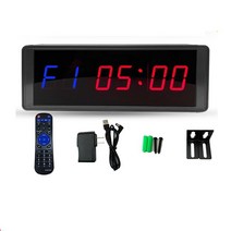 인터벌타이머 스톱워치 시계 Led 게임 타이머 LED 인터벌 트레이닝 카운트 다운/업 시계 크로스 핏 스톱워치 홈 용 리모컨 포함, 1.5 inch