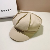 여성모자 일본식 가을 화가 모자 솔리드 빈티지 팔각형 빈 레트로, 55-58cm