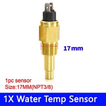 자동차온도게이지 디지털 수온 게이지 온도계 수온계 52mm 빨간색/7 색 백라이트 40 120 섭씨 해양 보트 9-32V, [05] 17mm Sensor