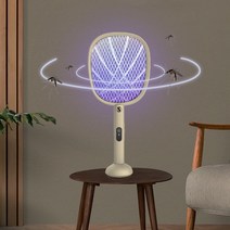 충전식 전기모기채 모기 퇴치기 해충유인퇴치 날파리 퇴치기, 아이보리