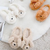 보온유지 독서실용 강아지 털실내화 슬리퍼 수족냉증 고등학생 어그 학교 겨울털 여자