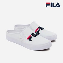 [휠라 슈즈] [공식] 휠라 클래식 킥스 뮬 슬립온 WHITE