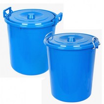 청통 파란통 업소용 식당 대용량 분리수거 운반구 쓰레기통 20L - 110L, 만능용기/55L