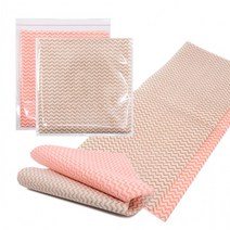 Kimspp 물결행주(중) 33x35cm (벌크/반포장/완포장) 브라운/레드오렌지 행사용 홍보용 판촉용행주, 브라운(완포장)
