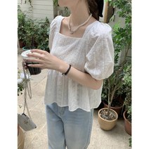 [2컬러] 셔링 크롭 블라우스
