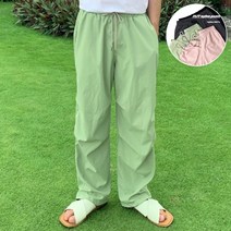 플릿 다트 스트링 나일론 팬츠 (4color), 그린