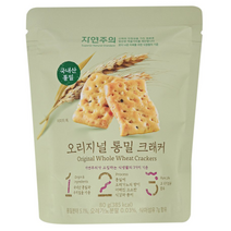 자연주의 오리지널 통밀 크래커 80g 친환경 유기농 디저트 스낵, 4개