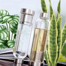 베스트 녹차텀블러 2종기획 유리텀블러 티텀블러 글라스텀블러 보온보냉 600ml 550ml 내열강화, 잔누오 티 텀블러_퍼플