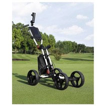 접이식 골프 카트 필드 휴대용 스탠드 수동 골프가방 골프장 핸드카트 거치대 캐리어 캐디백 경량 골프백, QC005-블랙 모델