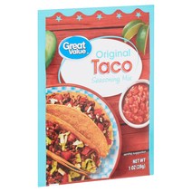 Great Value Original Taco Seasoning Mix 그레이트 밸류 오리지널 타코 시즈닝 믹스 28g x 10개, Single